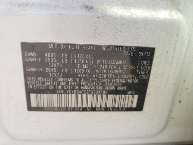 4S4BSACC3F3334198 Subaru Outback 2.5i Premium