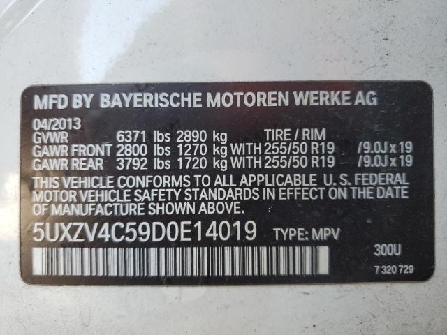 VIN 5UXZV4C59D0E14019 2013 BMW X5, Xdrive35I no.12