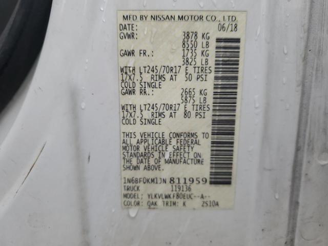 2018 NISSAN NV 1500 S - 1N6BF0KM1JN811959