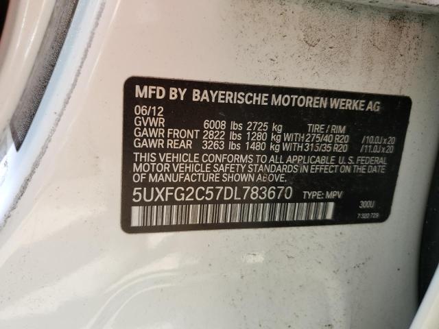 VIN 5UXFG2C57DL783670 2013 BMW X6, Xdrive35I no.13