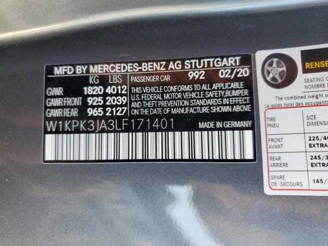 W1KPK3JA3LF171401 Mercedes-Benz Slc 300