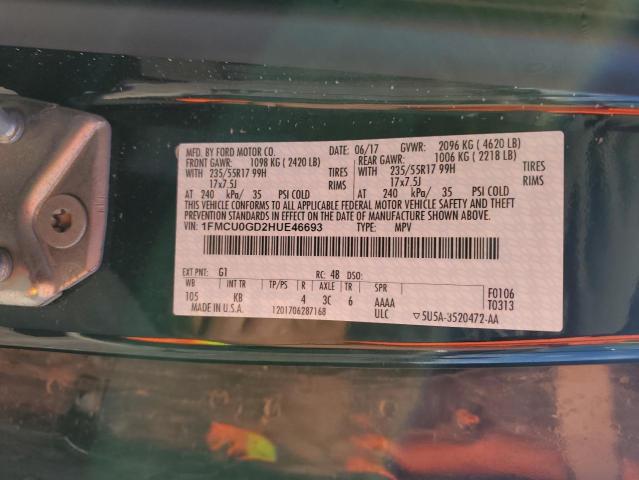 1FMCU0GD2HUE46693 | 2017 FORD ESCAPE SE