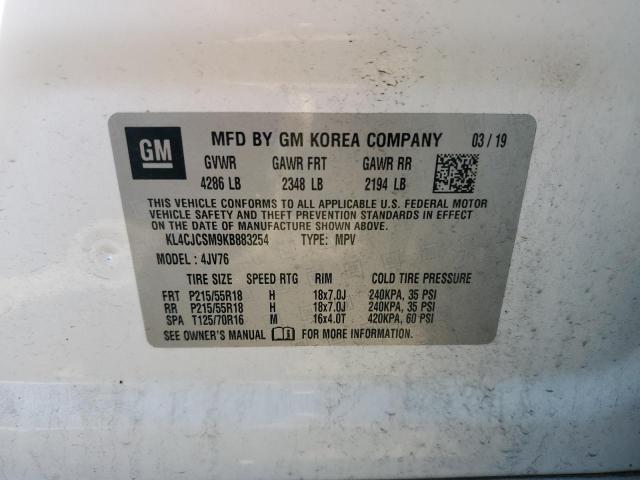 KL4CJCSM9KB883254 Buick Encore Essence