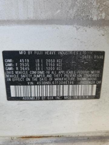 4S3BNBL67F3046146 Subaru Legacy 2.5i Limited