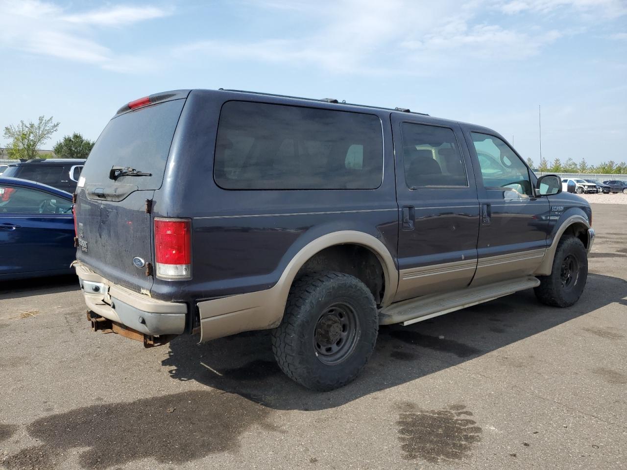 FORD EXCURSION 2001 blue  gas 1FMNU43S91EA49034 photo #4