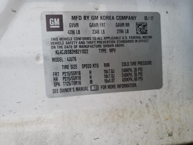 KL4CJBSB2HB211022 Buick Encore Preferred Ii