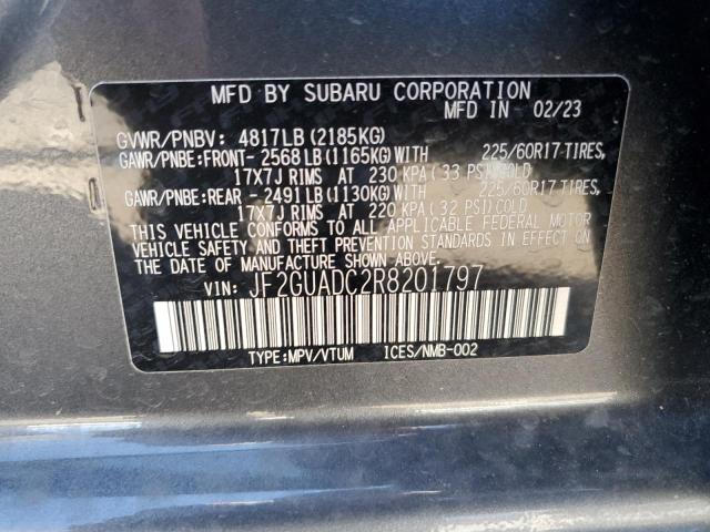 JF2GUADC2R8201797 Subaru Crosstrek Premium