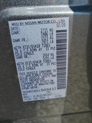5N1DR2CN3LC609432 Nissan Pathfinder Sl