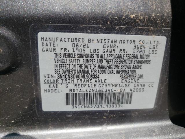 3N1CN8DV0ML908334 Nissan VERSA S