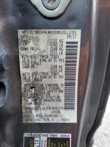 1N6BD0CT1JN704020 Nissan FRONTIER S