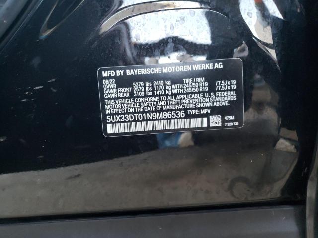 2022 BMW X4 XDRIVE3 - 5UX33DT01N9M86536