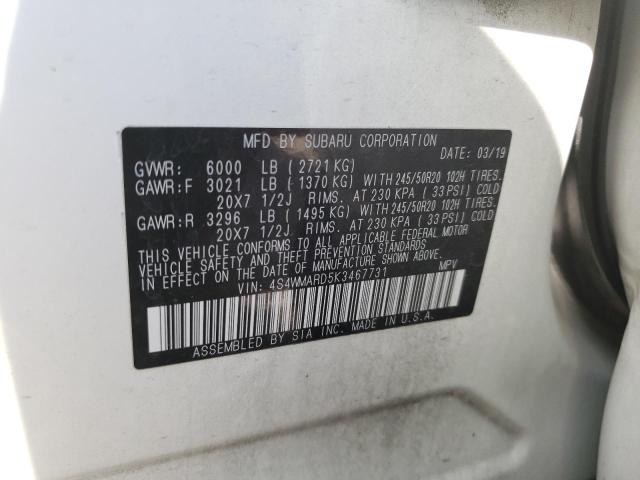 4S4WMARD5K3467731 Subaru Ascent Touring