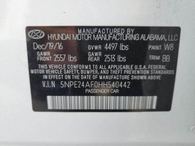2017 HYUNDAI SONATA SE - 5NPE24AF0HH540442