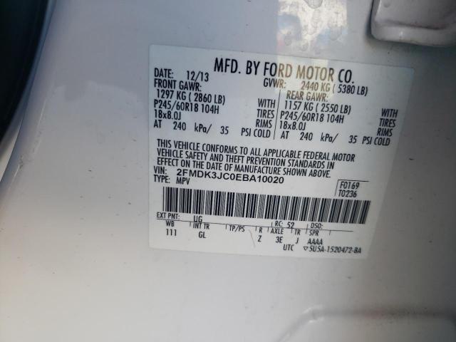 2FMDK3JC0EBA10020 Ford EDGE SEL