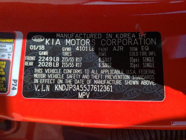 VIN KNDJP3A55J7612361 2018 KIA SOUL no.13