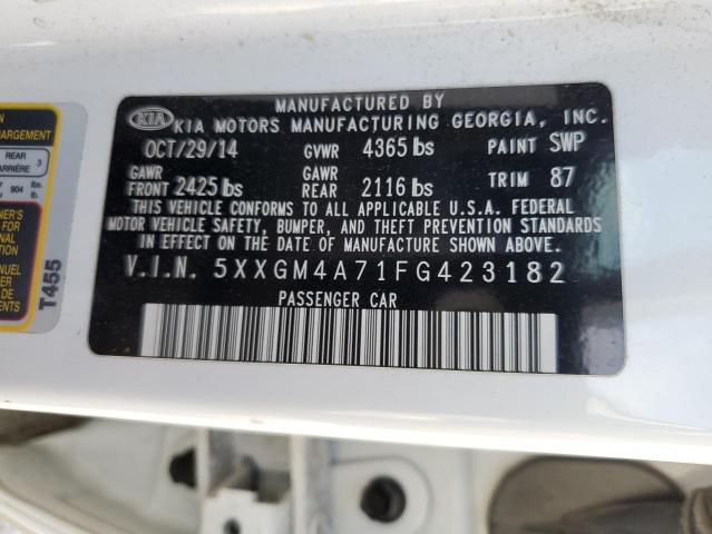5XXGM4A71FG423182 KIA Optima Lx