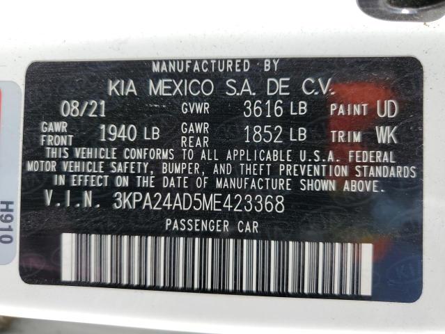 3KPA24AD5ME423368 KIA RIO LX
