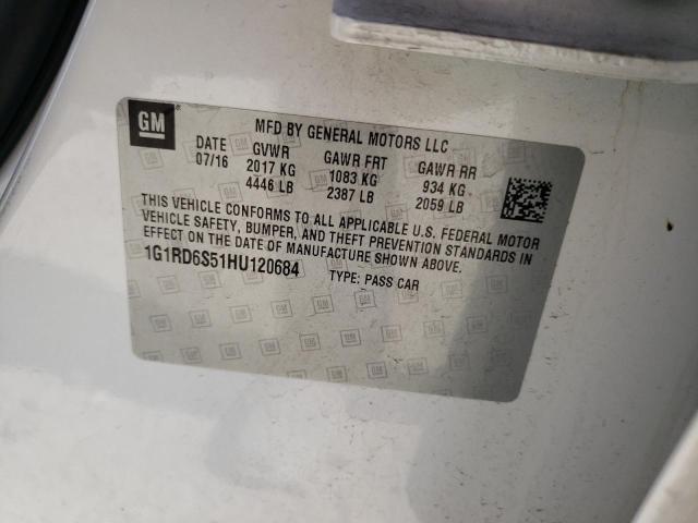 VIN 1G1RD6S51HU120684 2017 Chevrolet Volt, Premier no.12