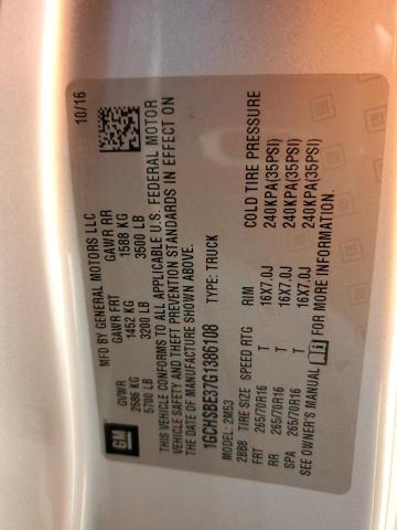 2016 CHEVROLET COLORADO - 1GCHSBE37G1386108