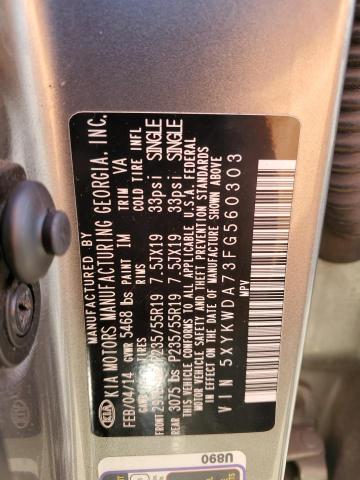 5XYKWDA73FG560303 KIA SORENTO SX