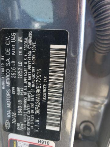 3KPA24AB9KE172916 KIA RIO S