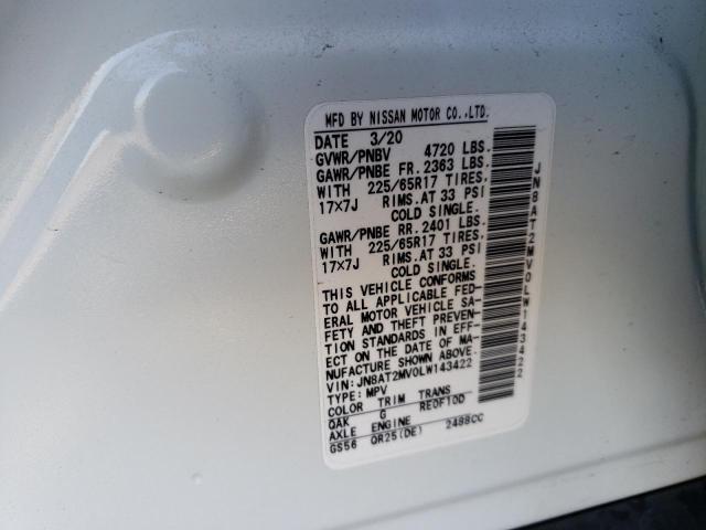 JN8AT2MV0LW143422 Nissan ROGUE S