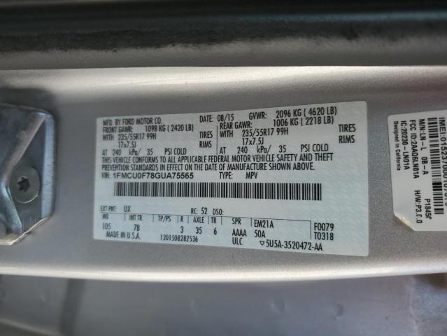 1FMCU0F78GUA75565 Ford ESCAPE S