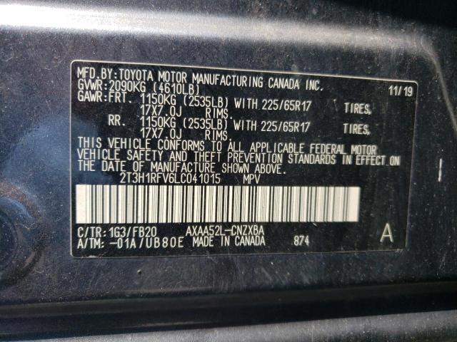 2T3H1RFV6LC041015 | 2020 TOYOTA RAV4 LE