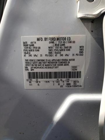 2FMDK4GCXEBB27357 Ford EDGE SE