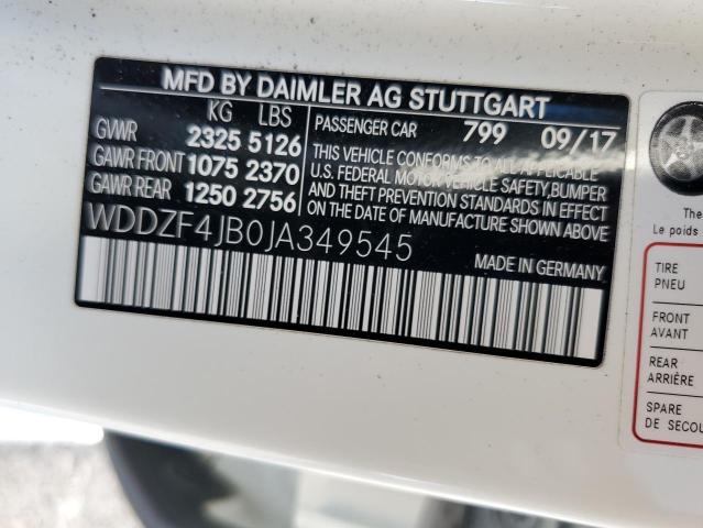 WDDZF4JB0JA349545 Mercedes-Benz E 300