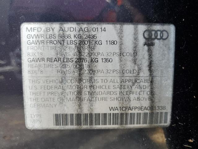 VIN WA1CFAFP9EA081338 2014 Audi Q5, Premium no.13