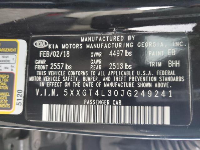 5XXGT4L30JG249241 KIA Optima Lx