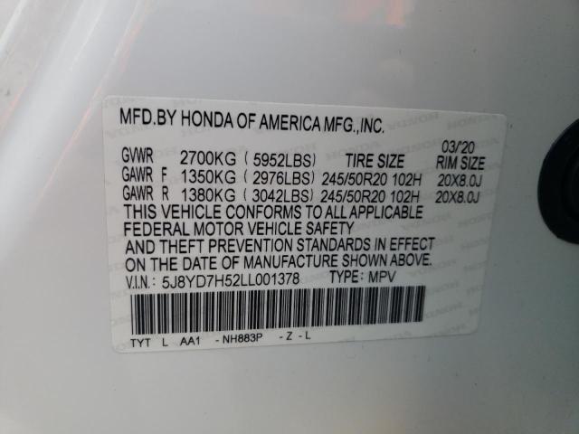 2020 ACURA MDX SPORT 5J8YD7H52LL001378