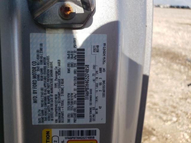 1FA6P8TH4G5274858 Ford MUSTANG