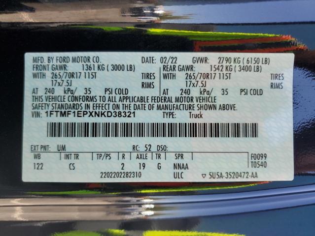 1FTMF1EPXNKD38321 Ford All Models F150 12