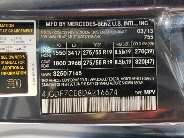 VIN 4JGDF7CE8DA216674 2013 Mercedes-Benz GL-Class, ... no.14