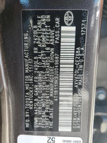 2018 TOYOTA CAMRY 4D 2 - 4T1B11HK9JU049687