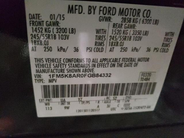 1FM5K8AR0FGB84332 Ford Explorer Police Interceptor