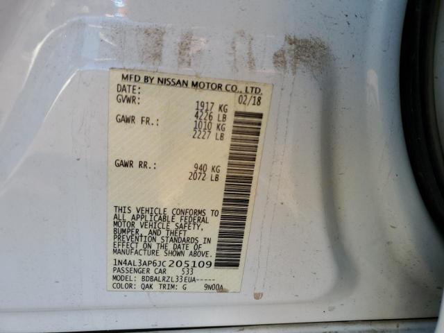 1N4AL3AP6JC205109 Nissan ALTIMA 2.5