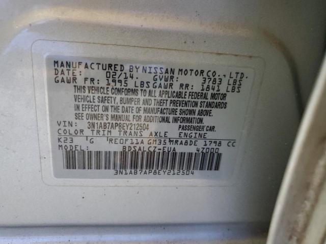 3N1AB7AP8EY212504 Nissan SENTRA S