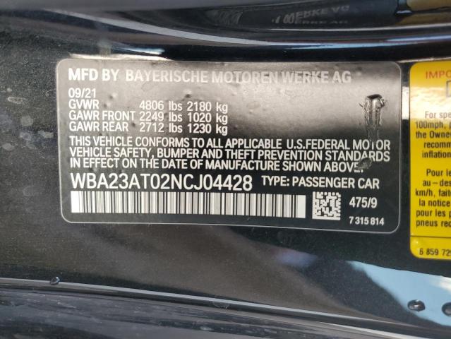 WBA23AT02NCJ04428 BMW 430I