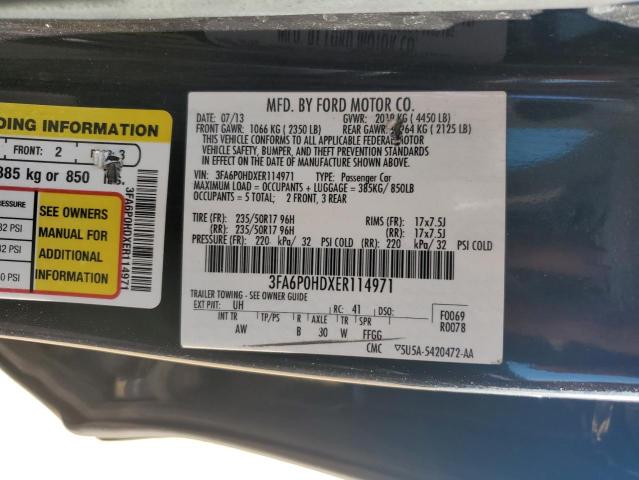 3FA6P0HDXER114971 Ford FUSION SE