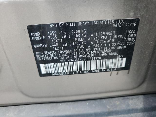 4S4BSENC9H3294328 Subaru Outback 3.6r Limited