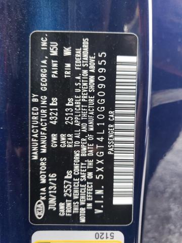 5XXGT4L10GG090955 KIA Optima Lx