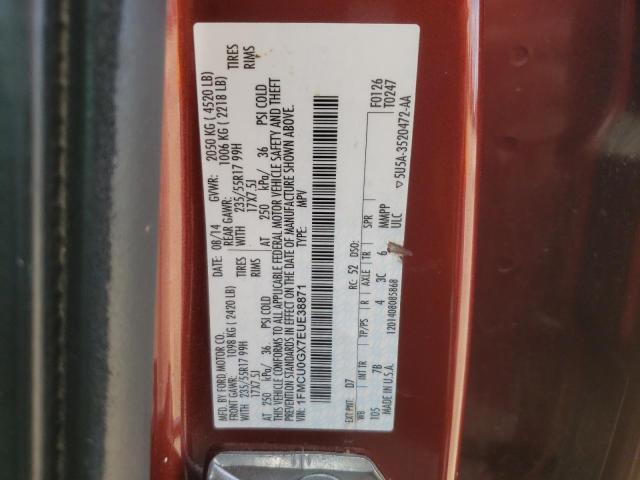 1FMCU0GX7EUE38871 Ford ESCAPE SE