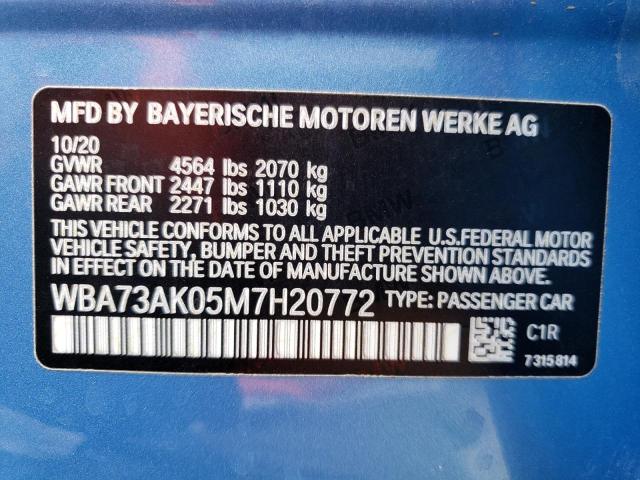 WBA73AK05M7H20772 BMW 228XI