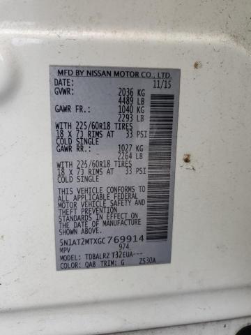 5N1AT2MTXGC769914 Nissan ROGUE S
