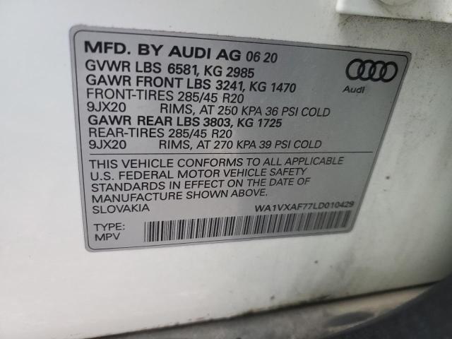 WA1VXAF77LD010429 2020 AUDI Q7, photo no. 13