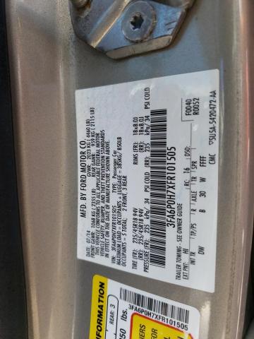 3FA6P0H7XFR101505 2015 FORD FUSION, photo no. 12