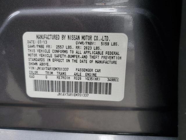 2014 Infiniti Q50 Hybrid 3.5L(VIN: JN1AV7AR1EM701337